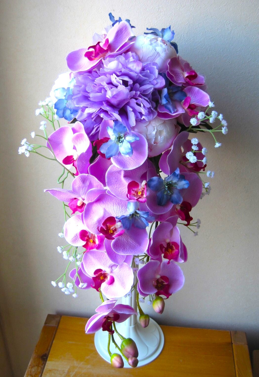 花　アートフラワーブーケ　アートフラワー　フラワー　花　造花　芍薬　シャクヤク 楽天市場】ピンク芍薬ブーケ シリンダーベース（造花
