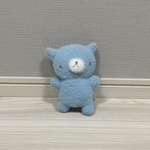 ほわほわねこちゃん　（水色）
