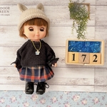 ＊172ソランちゃん・メルちゃん服　ティアードスカート3点セット