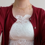 ribbon x or adulte 〈ビーズネックレス〉〈ゴールドネックレス〉