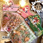 送料無料【S363コラージュ素材】海外PETシール　クリスマス　ステッカー　手帳　ジャンクジャーナル　スクラップ