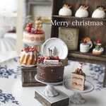 受注製作⚠️クリスマスに間に合いません⚠️𖠰  ピスタチオクリームのザッハトルテ　お皿 プレートset 【ミニチュア】