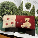 🌺felt  de patchworkテディベアとお花ペンケース🌺