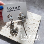 アシメ✳︎チタン✳︎ロングシルバー✳︎ジャラジャラ✳︎ハンドメイドピアス