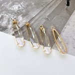 4pcs   【クリア】雫型クリスタルチャーム  m298
