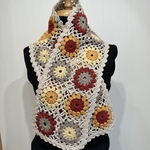 お花のモチーフマフラー