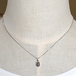 【再販】ブラックオパール：ネックレス（シルバー）