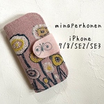 ミナペルホネン　手帳型iPhoneケース　iPhone7/8/SE2/SE3用