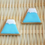 [オーダー作品] 　富士山　Icing cookie brooch 