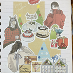 ★再販★【Christmas🌲】女の子のフレークシール