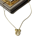 0793 今だけSALE VINTAGE Christian Dior CDハートロゴストーンネックレスクリスチャンディオール　ヴィンテージ  アンティーク  アクセサリーリボンストーン結婚式　リボン