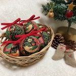 クリスマス　オーナメント　リバティ いちご泥棒 生地使用