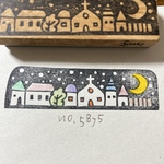 スタンプ　No. 5875雪の街
