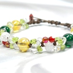 ༅೫聖夜のキャンドルナイト೫༅ 天然石 パワーストーン ブレスレット　#minne_new #マクラメ