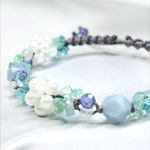 ༅೫パールグレースレディ೫༅ 天然石 パワーストーン ブレスレット　#minne_new #マクラメ