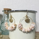 サザレシェルのピンクのピンク、イヤリング♡