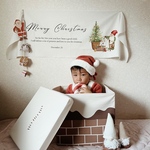 直前割　クリスマスタペストリー　小人とツリー　可愛い　アンティーク　お洒落　クリスマスツリー　