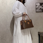 0802 VINTAGE CELINE  30cmマカダム　トリオンフレザーバッグモチーフ ショルダーバッグ 　セリーヌ tote shoulder bag leather 通勤　トートヴィンテージ　