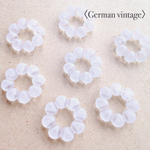 〈German vintage〉 アクリル フロストクリア ドーナツ型 ビーズ （6個 ）