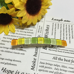 ガラスタイルバレッタ♬ひまわりカラー