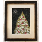 和紙ちぎり絵『クリスマスツリー』サムホールサイズ原画