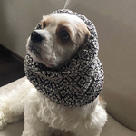 ニット素材★モノクロ　犬用スヌード　中型犬用スヌード