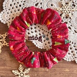 RED*↟⍋*↟⁡⁡Christmas tree猫シュシュ首輪