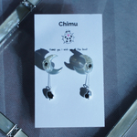 Chimuの月ピアス　綺麗め　シルバー　大人　