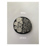 白刺繍ブローチ