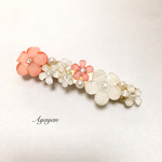 さわやかピンクな＊お花＊のバレッタ
