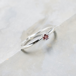 鏡面 ピンクトルマリン ラウンド3mm シルバープレーンリング 1.5mm幅 グロス｜SILVER RING｜1039