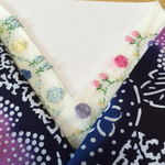 綿麻   花刺繍半襟