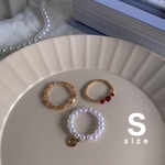ビーズリング[autumn-B]3点セット【S size】