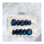 22 ブルーネイル マグネットネイル ネイルチップ 単色ネイル 成人式ネイル ブルーマグネットネイル ブルーマグネットネイルチップ ネイビーマグネット ネイビーマグネットネイルチップ