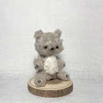 ふわくま【８cm】小さなぬいぐるみ／ハンドメイドミニチュアテディベア