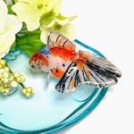 幻想的な金魚の輝き - 立体プラ板・レジン製の置物💛