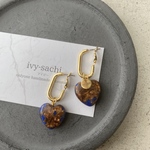 ピアス チタンピアス 金属アレルギー対応 ハート ラピスラズリ 天然石 秋 冬 結婚式 フォーマル ギフト プレゼント クリスマス