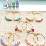 かわいいコットンキャンディフープピアス・イヤリング