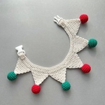🐈‍⬛ cat necklace 🎄2023 △⚪︎クリスマスver. 受注後製作【猫 首飾り 首輪  セーフティバックル  かぎ針編み】