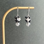 ⌘ pierce［シルバーオーラ×オニキス×ラブラドライト］【ピアス 天然石 サージカルステンレス】