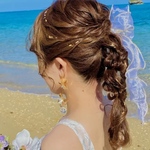 再販×7𓂃ウェディング ゴールドフラワー 水入りガラスチャーム 結婚式 フラワー 大ぶり パール 前撮り