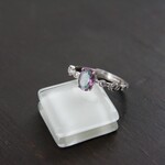 ミスティックトパーズ　CZローズリング　SILVER925
