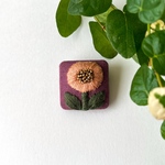 スクエアシリーズ  刺繍ブローチ 