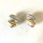 【B】Clear Tri-Color Twisted Beads