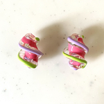 【D】Clear Tri-Color Twisted Beads