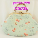 「upimaru様のご注文品」☆気持ち華やぐがま口バッグ☆（特大！口金21センチ）