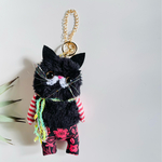 No.6605 ふわもこ黒猫chanキーホルダー