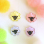 ほこほこひつじピアス(pastel)