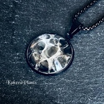 🐍Basilisk【バジリスク】-Darkness- ネックレス/python shedding scales necklace/白蛇の脱皮殻を封入したアクセサリー/KakeraPlants