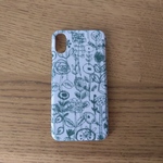 *受注製作*ミナペルホネン*letter of flower グリーン*mina perhonen*iPhoneケース*iPhoneカバー*スマホケース*スマホカバー
